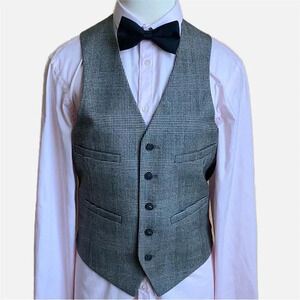 VINTAGE Plaid Menswear Wool Vest Size S Eclectic Grandpa Style